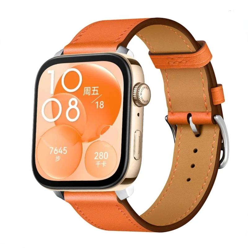High-end Leather Strap For Huawei Watch Fit 5 Pro/4 Pro Sports Comfortable Breathable Bracelet Huawei Fit 5/4/3 Correa Accessory