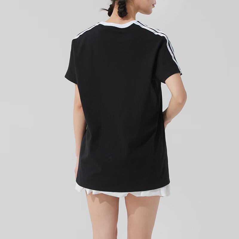 Adidas Fashionable Casual Breathable Short Sleeve T-Shirt Women Tops Black JY7612