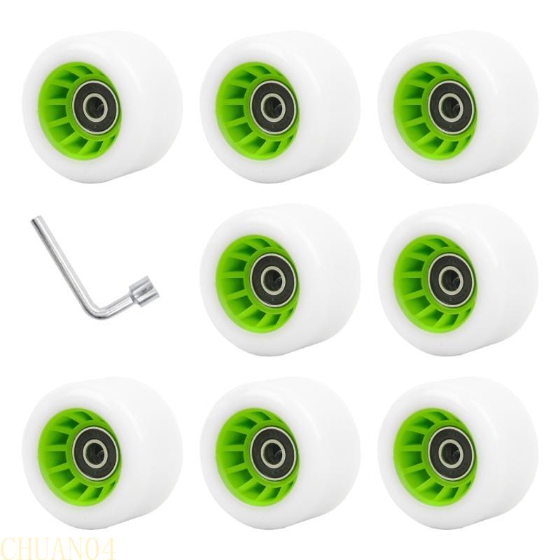 A1A2 Skateboard Wheel with Bearings, Roller Skate Wheels Set Double Row Roller Skate Accessory Quads Skate Replacement Wheel