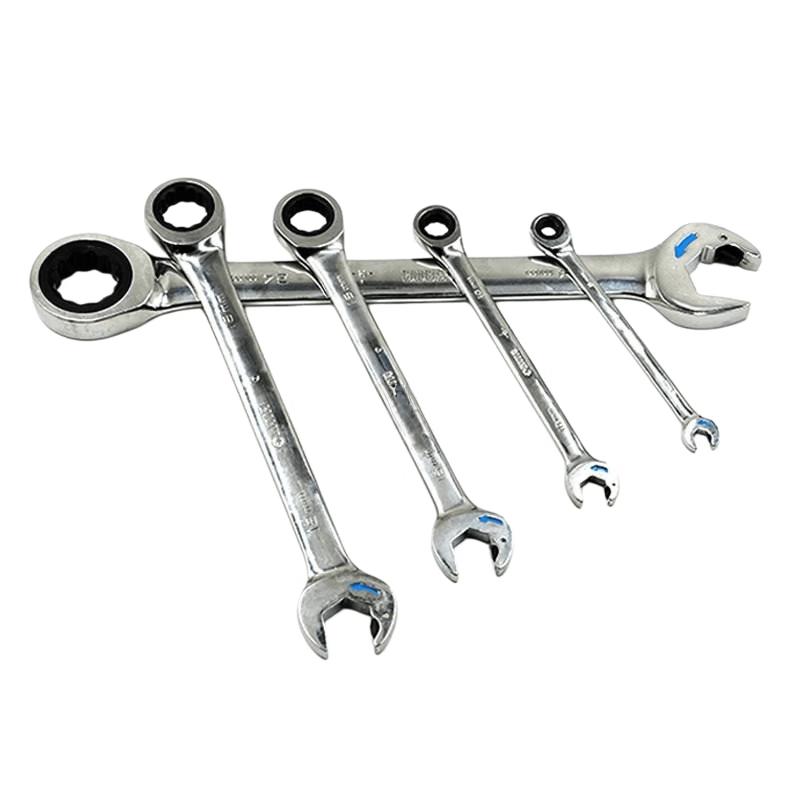 Jingmian Fully Polished Open-End Ratchet Wrench