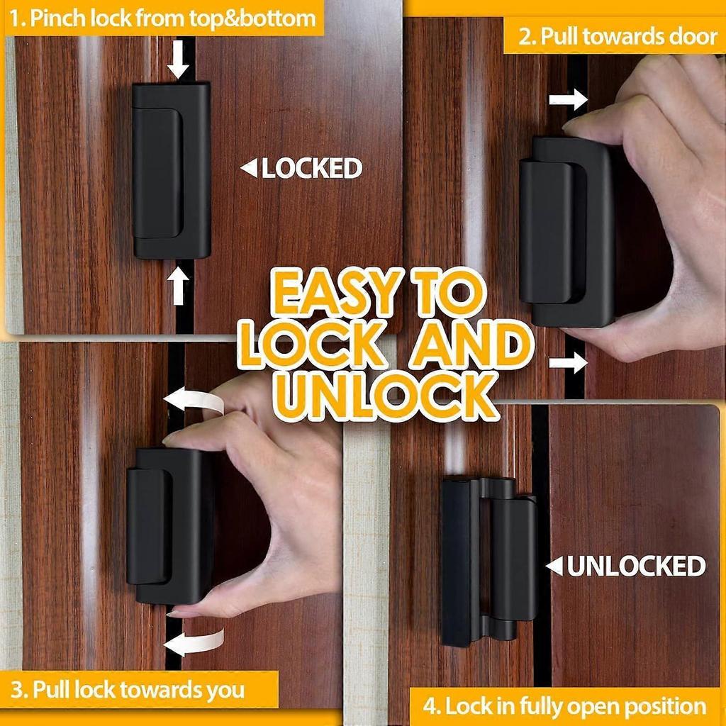 Home Security Door Reinforcement Lock - Child Proof High Security Door Lock Front Door Loc