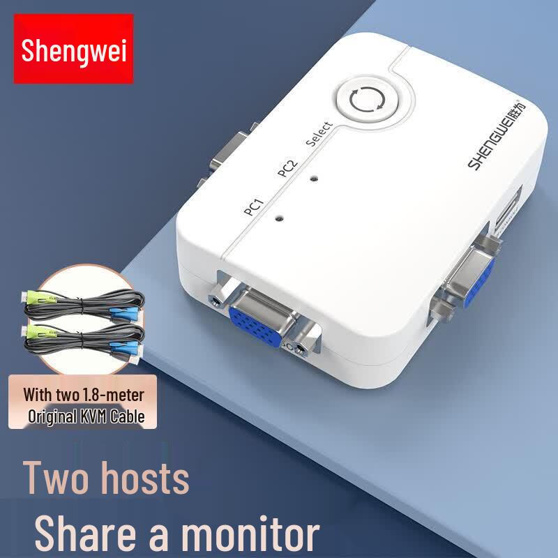 Shenwei KS-302A 2-Port KVM Switcher with VGA