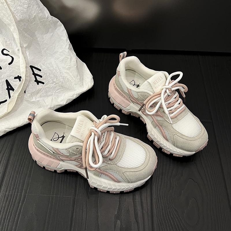 Fashion 5 Cm Sneakers Women Vulcanize Shoes New Female Pink White Platform Thick Sole Running Casual Ladies Shoes Tenis Feminino