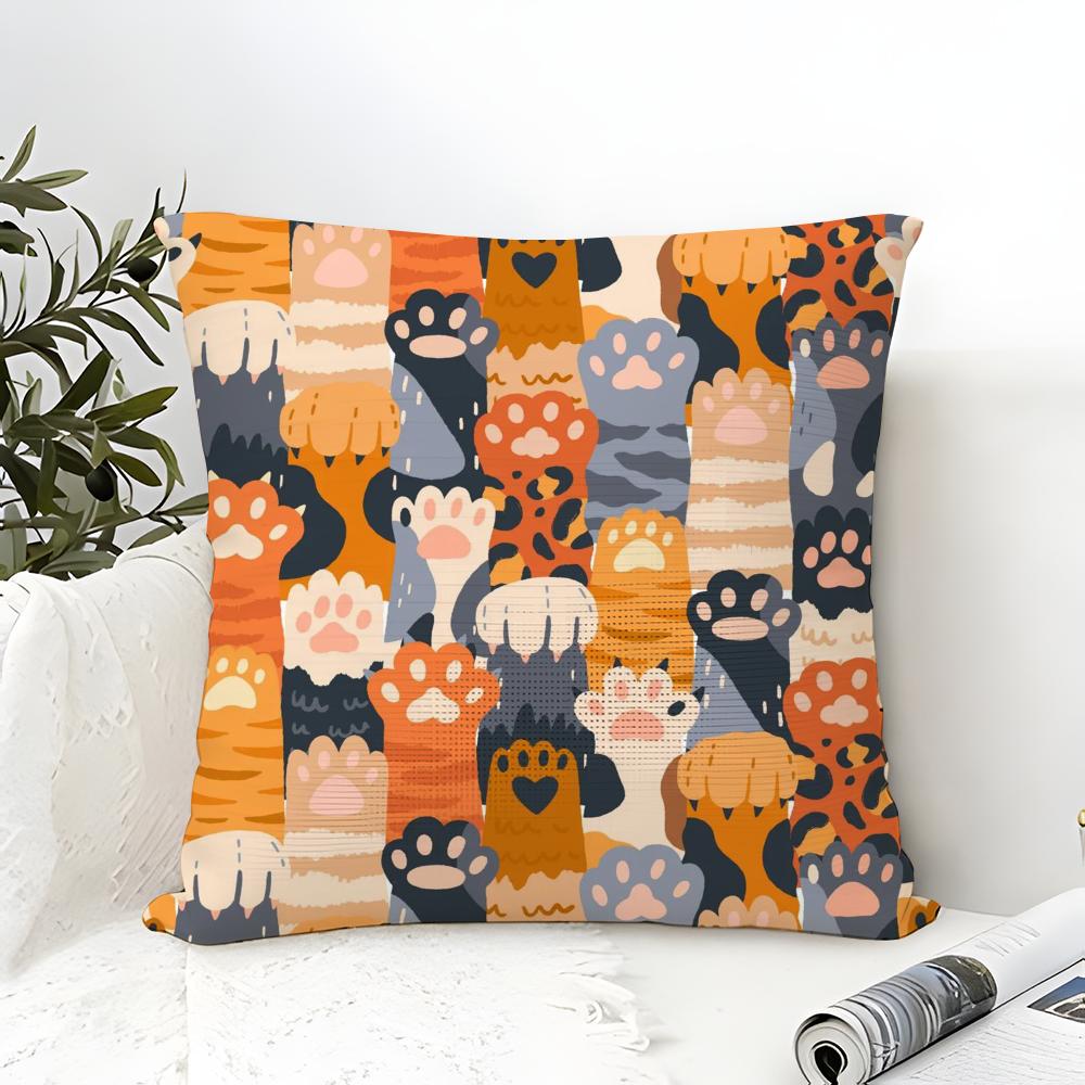 Children'S Cartoon Animal Painting Pillow Case Linen Pillow Case Sofa Home Decor Cushion Cover Cushion Cove