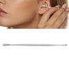 Ear Spoon Double Head Stainless Steel Ergonomic Design Relieve Itching Glossy Rounded Spiral Spring Ear Pick
