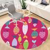 1pc Fishes Pattern Office Round Area Rug, Indoor Mat Suitable For Office, Under Office Chairs Bedroom Living Room Home Decor, Room Deco