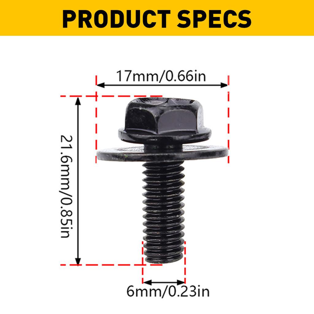 10x For Range Rover 2002-2012 Freelander 2 LR2 Engine Undertray M6 Bolts Screws Splash Shield Guard Bumper Fender Liner Clips