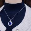 Gemstone Blue Sapphire Jewelry Set: Ring, Earrings, Necklace - Elegant & Versatile Women's Luxury