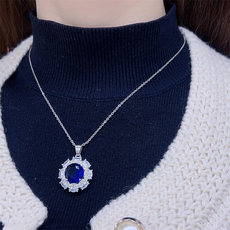 Gemstone Blue Sapphire Jewelry Set: Ring, Earrings, Necklace - Elegant & Versatile Women's Luxury