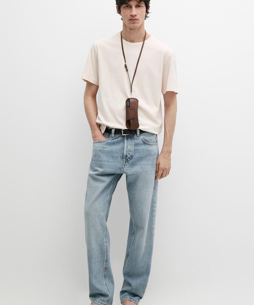 Masimodutti 100% Cotton T-Shirt Shoulder Detail