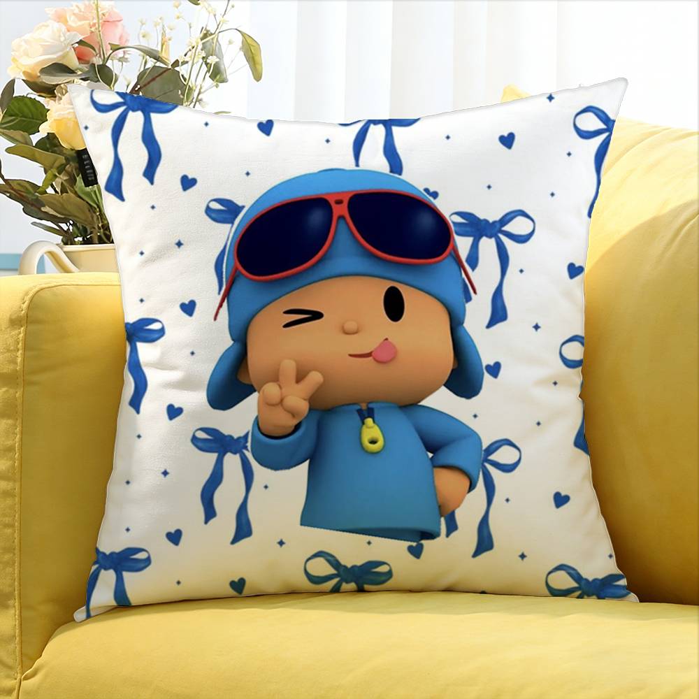 Cartoon P-Pocoyo Verschiedene Größen Quadratische Kissenhülle Für Auto Haus Schlafzimmer Dekor