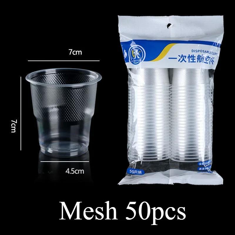 25/50pcs Disposable Transparent Dessert Plastic Cups 160170200ml Outdoor Picnic Birthday Party Supplies Kitchen Tableware Bar