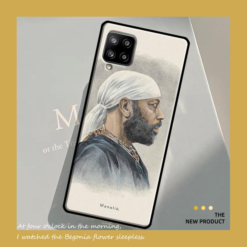 Emperor Menelik II of Ethiopia Case For Samsung Galaxy A54 A34 A53 A13 A32 A52 A14 A51 A71 A23 A33 A73 A12 A22 A21S Coque