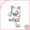 TOP Copper Pink Girls Skirt Cute Cat Charm Bead Charms Bead Charms Ideal For Womens Authentic Bracelets Copper Pendant Do It Yourself Jewellery Gift