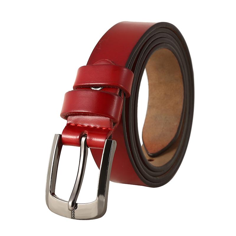 Customized Pin Buckle Real Genuine Leather Belt Adjustable Women Belt