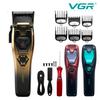 Máquina de Cortar Cabelo Original Máquina Profissional de Corte de Cabelo Aparadores Elétricos Metálicos Sem Escovas Ajustáveis para Homens V-668 Seguro e Amigável à Pele
