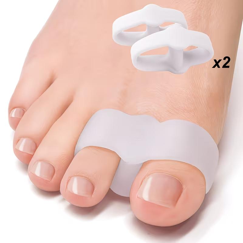 

2Pcs Silicone Toe Separators Correcting Bunions and Restoring Toes Toe Spreaders Toe Straightener for Overlapping Toes Foot Care Tool