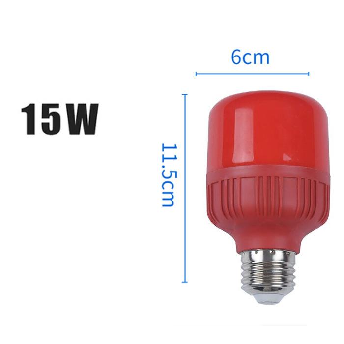 

E27 светодиодная лампочка красная фонарь лампа 20w/15w/10w/5w вечеринка энергосберегающая высокая мощность 220v оболочка лампы тип оптовая продажа пластиковая мощность 15W
