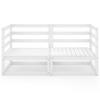 vidaXL Gartensofa 2-Sitzer Weiß Massivholz Kiefer