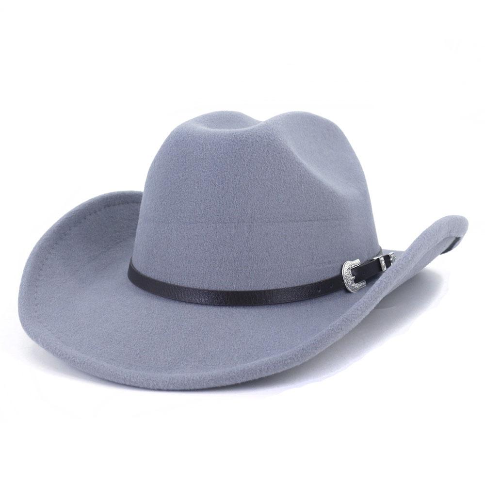 Chapeau de Cowboy Western Vintage avec Ceinture Noire Chapeau Fedora en Feutre pour Homme Chapeau Jazz Cowgirl Cloche Église Sombrero Hombre Casquettes