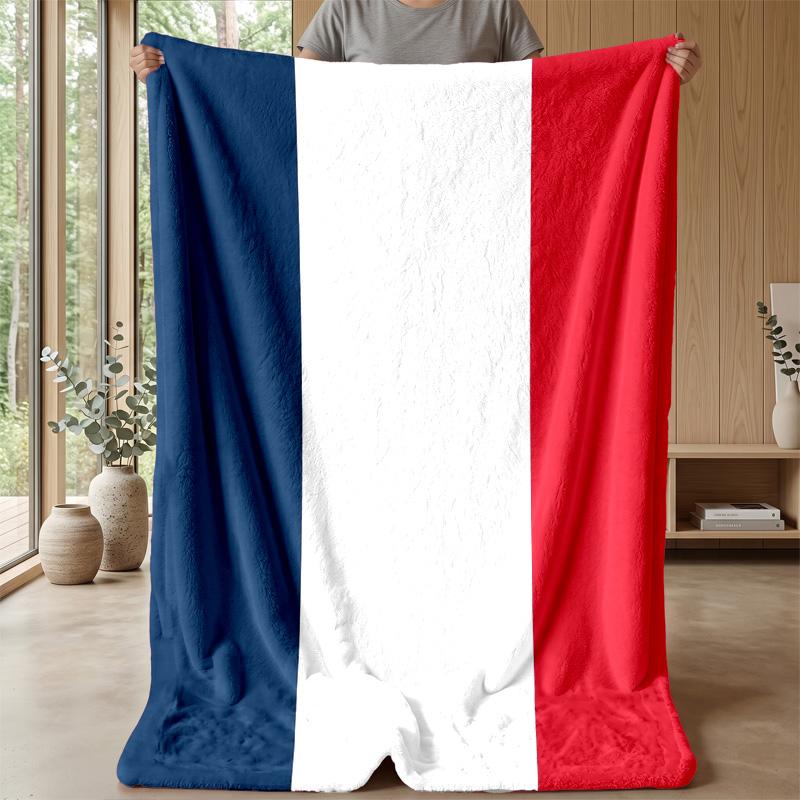 Frankreich Nationalmannschaft Thema Decke Weiche Flanelldecke Plüsch Überwurfdecke Gemütliche Sofa Bettdecke für Heimdekoration