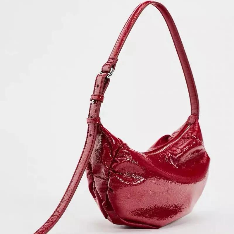 Fashi Pleated Women Shoulder Bags PU Cloud Bags Leisure Armpit Bag Dumpling Handbag Female Hand Bags bolsas