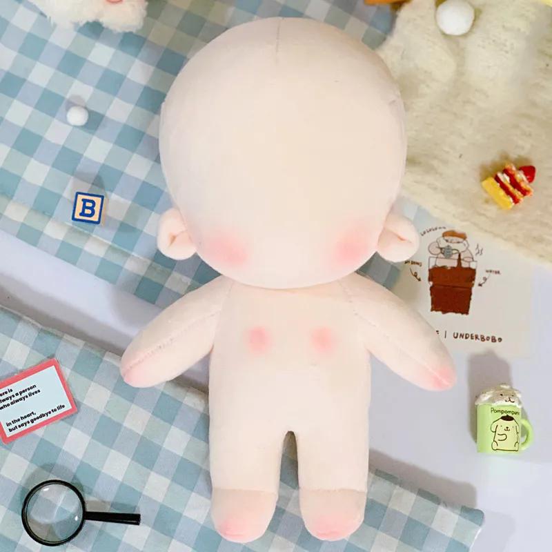 1Pcs 20CM Dolls Body Cotton Stuffed Embroidery Blank Changing Dressing Game Playing House Handmade Toys DIY Doll Accessories
