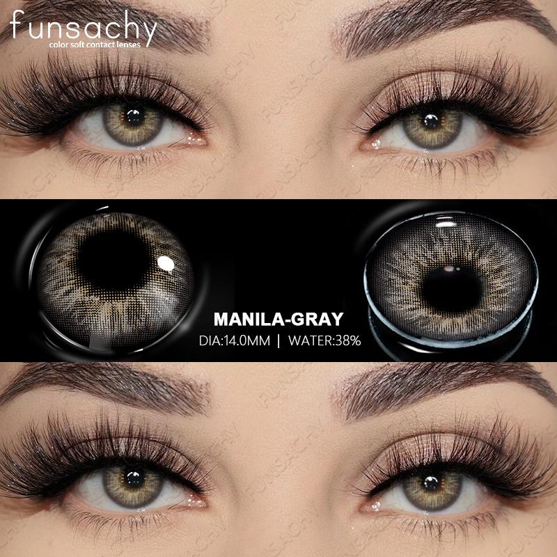 

FUNSACHY 2 шт. Натуральные цветные контактные линзы для глаз, модные, красивые, для зрачков, высококачественные косметические линзы Colorcon, контактные линзы для глаз