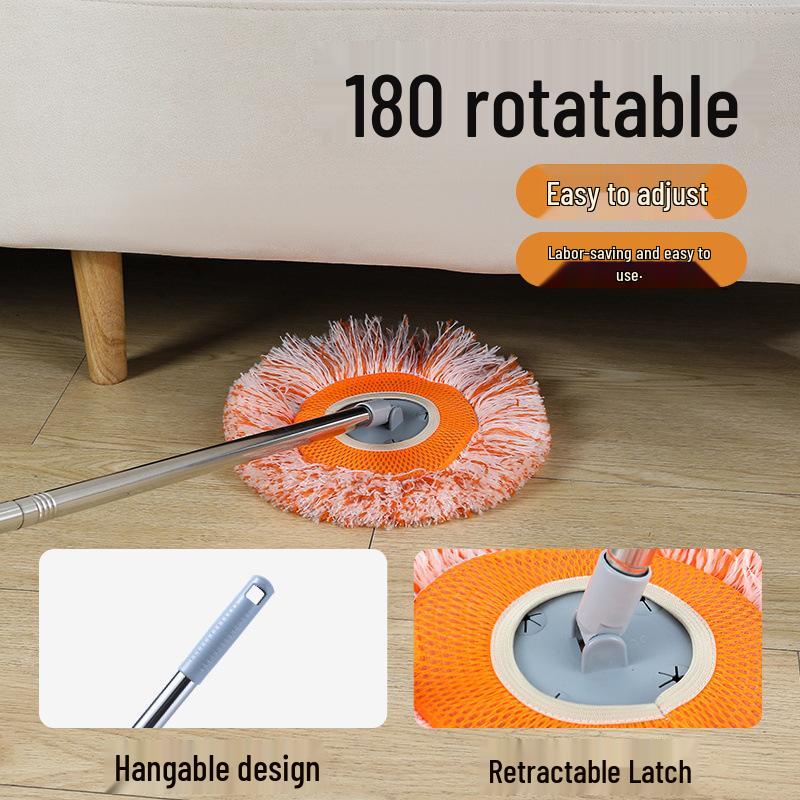 

Подсолнух Швабра двойного назначения для мытья потолка и стен - Влажная/Сухая Удлиненное удаление пыли Sunflower 90cm Rod + 1 Mop Head - Easy Cleaning