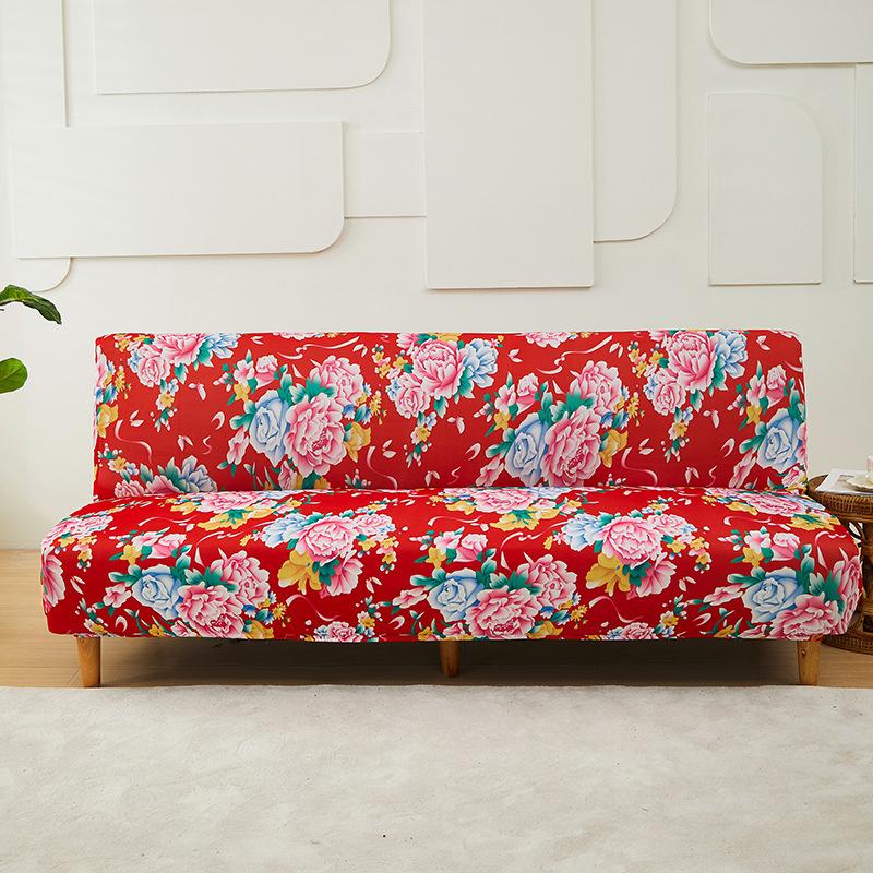 Neng Full Cover Sofa Bed Cover Simple Folding Armless Elastic Sofa Cover Fabric All-Inclusive Universal Cover
