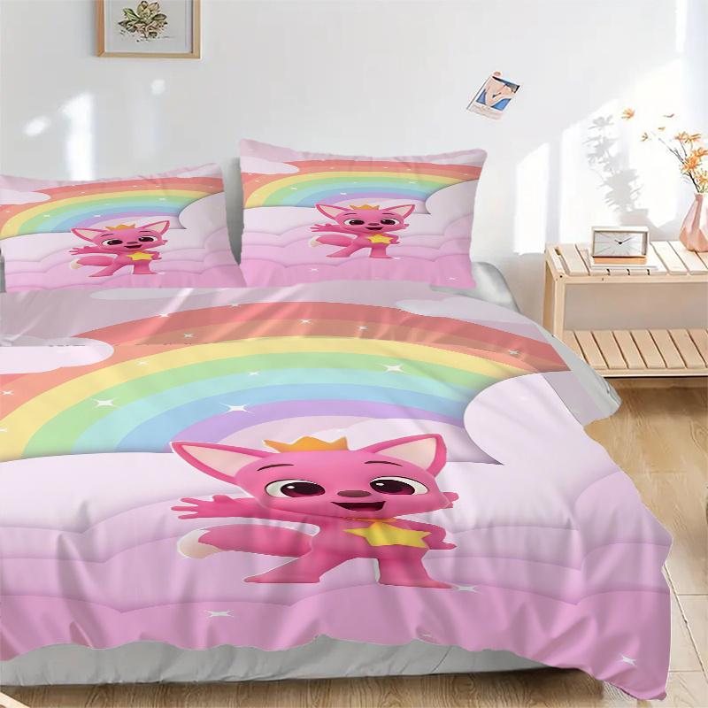 

3 шт. Радужная Лиса Облака Звезды Домашний Декор Постельное Белье-Универсальный Трехсекционный Комплект для Спальни, Гостевой Комнаты, Гостиной, Отеля, Праздничного Подарка, F 135x200cm