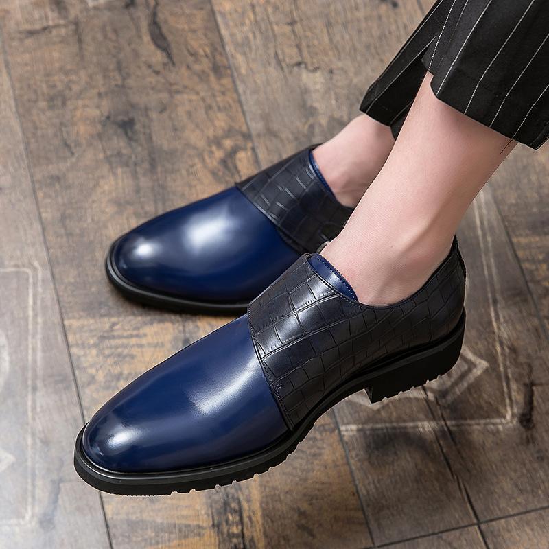 2025 summer nightclub hairstylist Korean version of leather shoes men's fashion trend casual shoes leather shoes