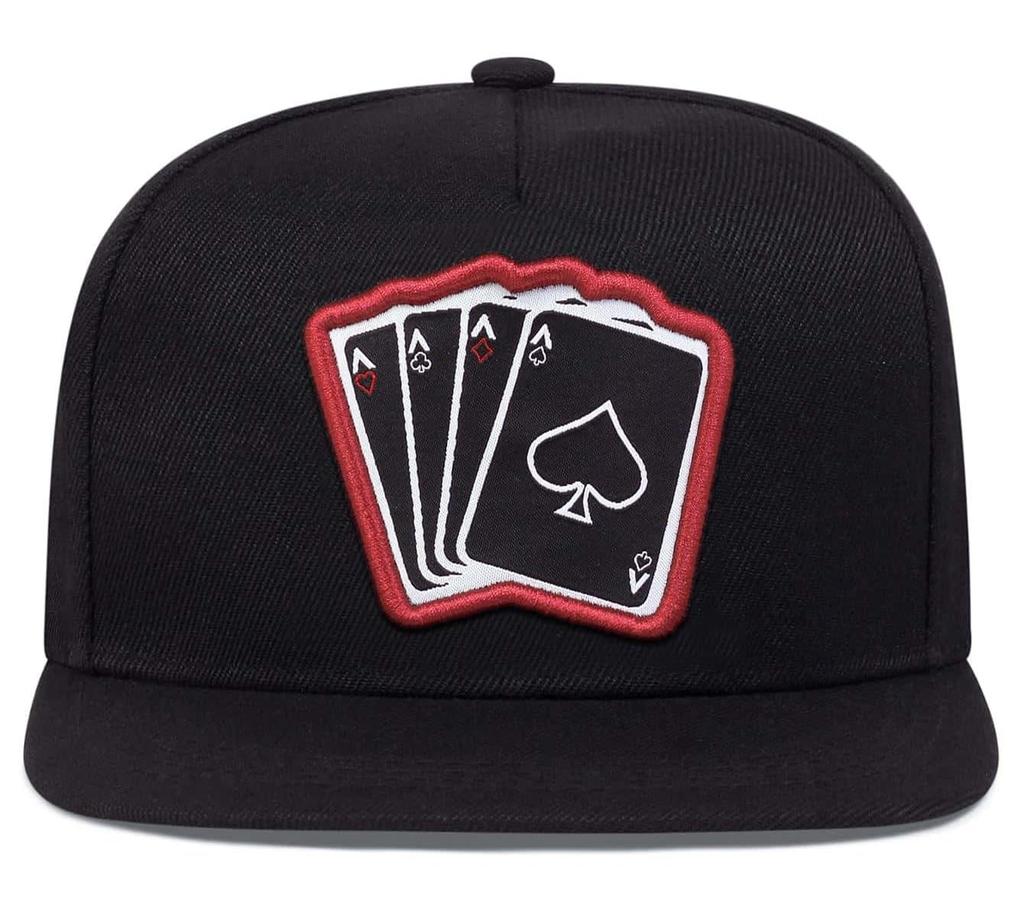 Sproutsy Playing Card Ace Spade Cap for Men and Women, Stylish, Hip Hop, Cute, Unisex Snapback (Black)