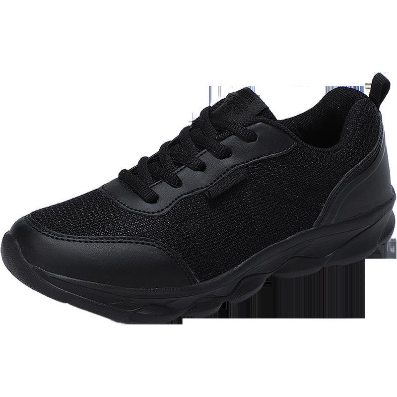 Spring lightweight running sneakers mesh breathable casual travel shoes black shoes