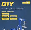 Children's Inertial Airplane Catapult Track with Golden Car and Music for Early Education