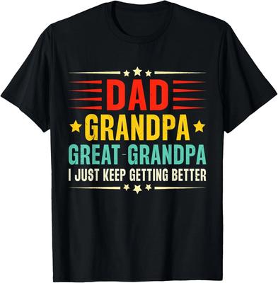 Maglietta Unisex Retro Vintage Papà Nonno Bisnonno Regalo Fresco Festa del Papà