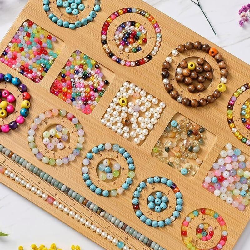Wooden Bead Plate Jewelry Crafting Tool Jewelry Beading Designs Tray for Bracelets Anklets Ornament Making Boards
