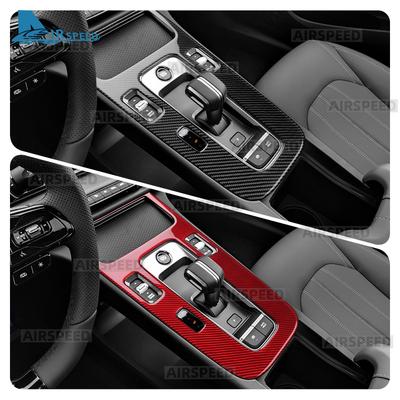 For New Dodge Attitude GAC Empow 2024 2025 Real Soft Carbon Fiber Sticker LHD Car Center Console Gear Shift Panel Accessories