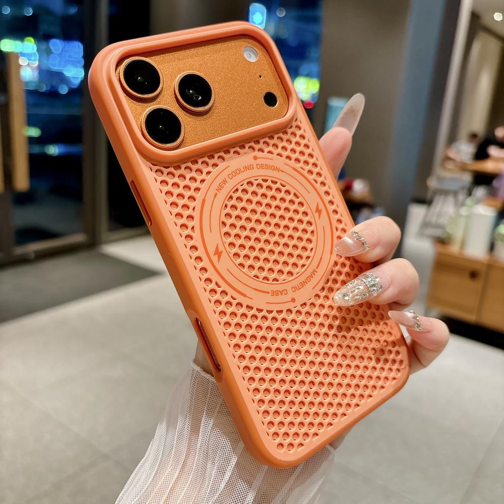 Waben-Wärmeableitung, heiß verkaufende Schutzhülle ist geeignet für iPhone17promax, magnetische Eis-Sensorik, Apple 17 Handyhülle.