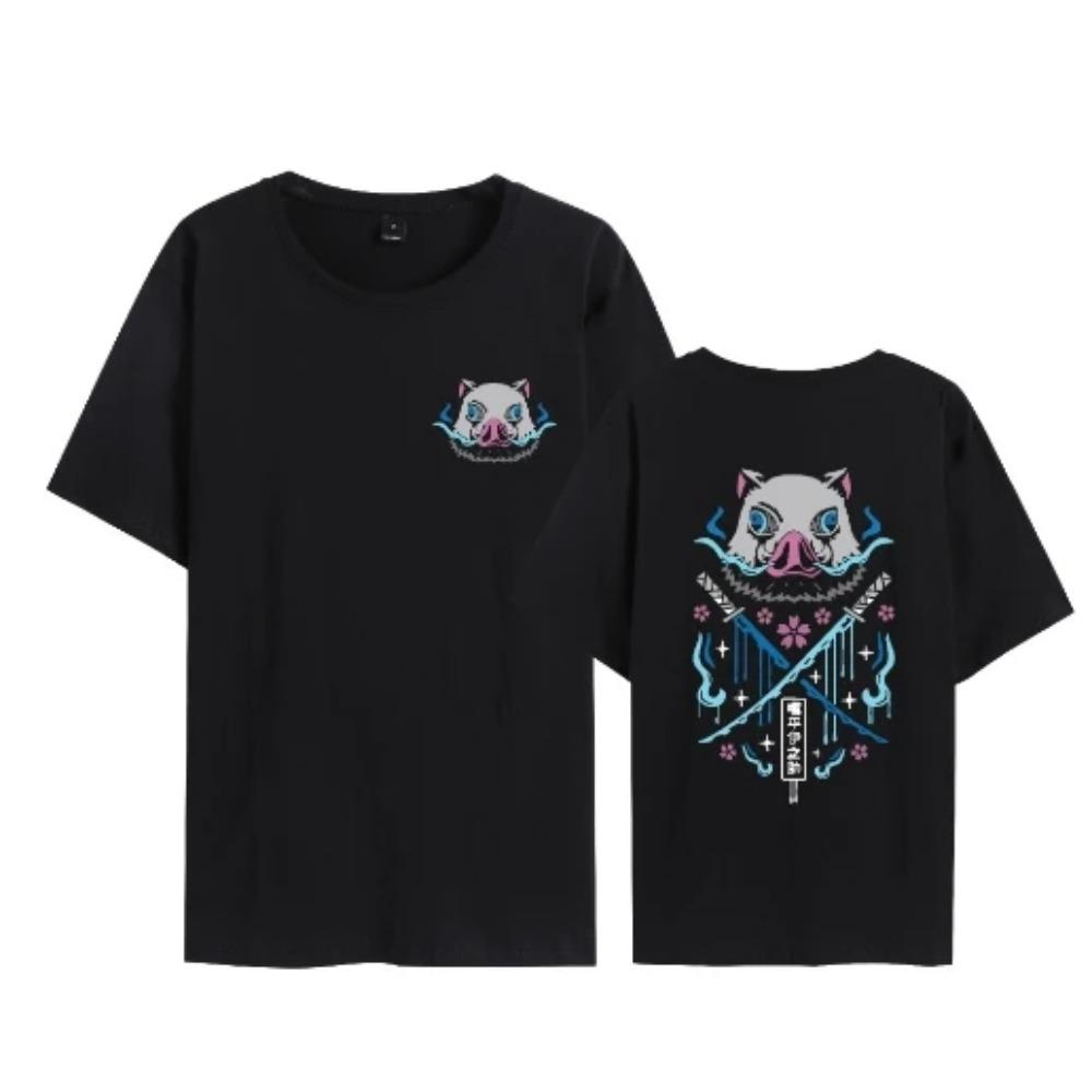 2025 Summer Fashion Men's Crewneck Printed T-shirt Solid Color Funny Top Gym Sports Beast Oversized Casual Loose Short Sleeves