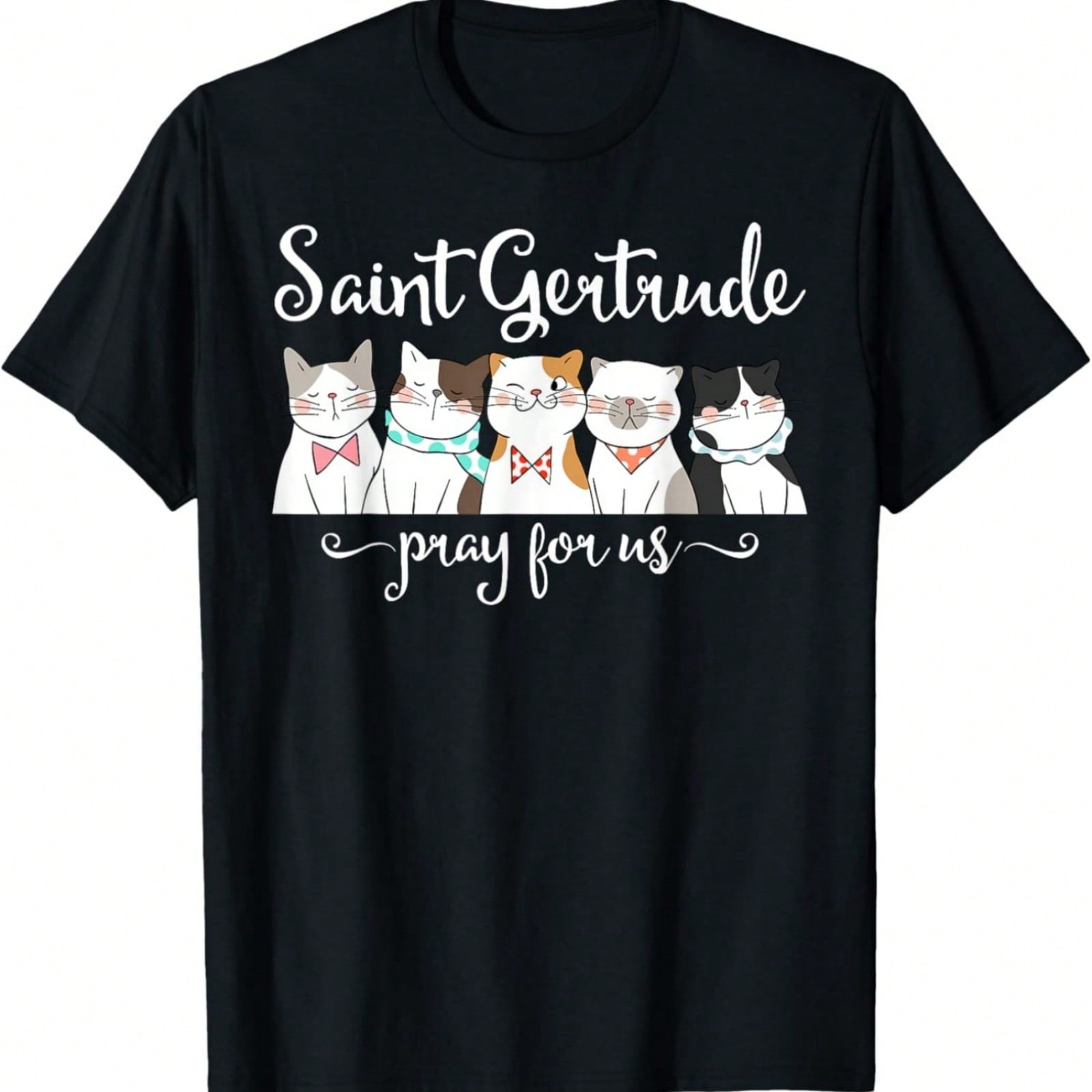 St. Gertrude Of Nivelles Patron Saint Of Cats Lovers Gifts T-Shirt S разноцветный