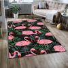Tappeto Tappetino Decorazione per Casa Soggiorno Camera da Letto Divano Zerbino, Tappeto per Area Bambini Tappetino Antiscivolo con Uccello Flamingo Rosa Cartoon Foresta Pluviale