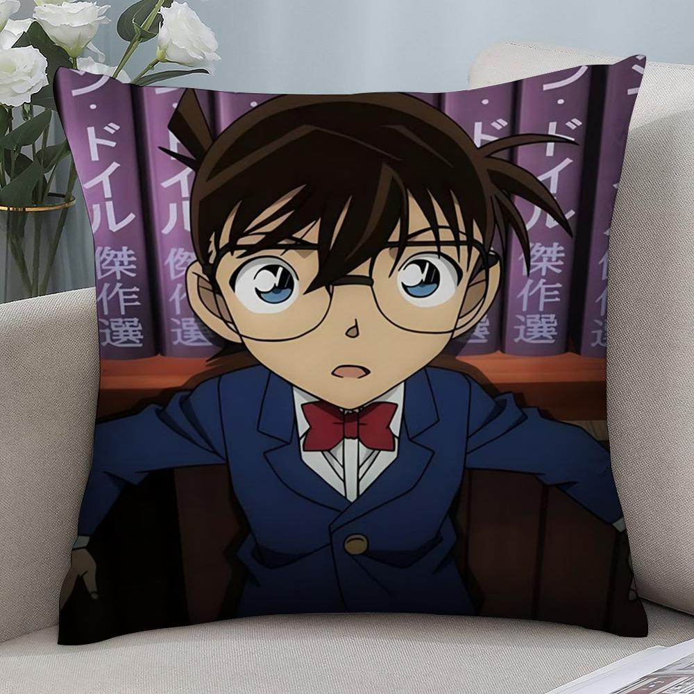 Detektiv Conan Kissenbezug Kurzplüsch Sofa Dekorativ Geschenk Zuhause Doppelseitiger Druck Kissen