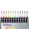 Pack of 12Pcs Assorted Colors Colorful Outline Pens Glitter Pens Set Kids Double Line Outline Pens for Arts and Crafts