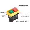 High-end Waterproof And Dustproof Momentary Electromagnetic Switches, 250V, 2-Button, Machine Safety Switches, KJD6, 5E4