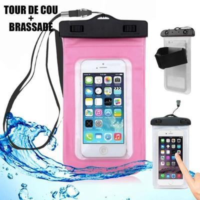 Waterproof Case - Universal - Pink - Compatible All Phones - 10m Depth - Flexible