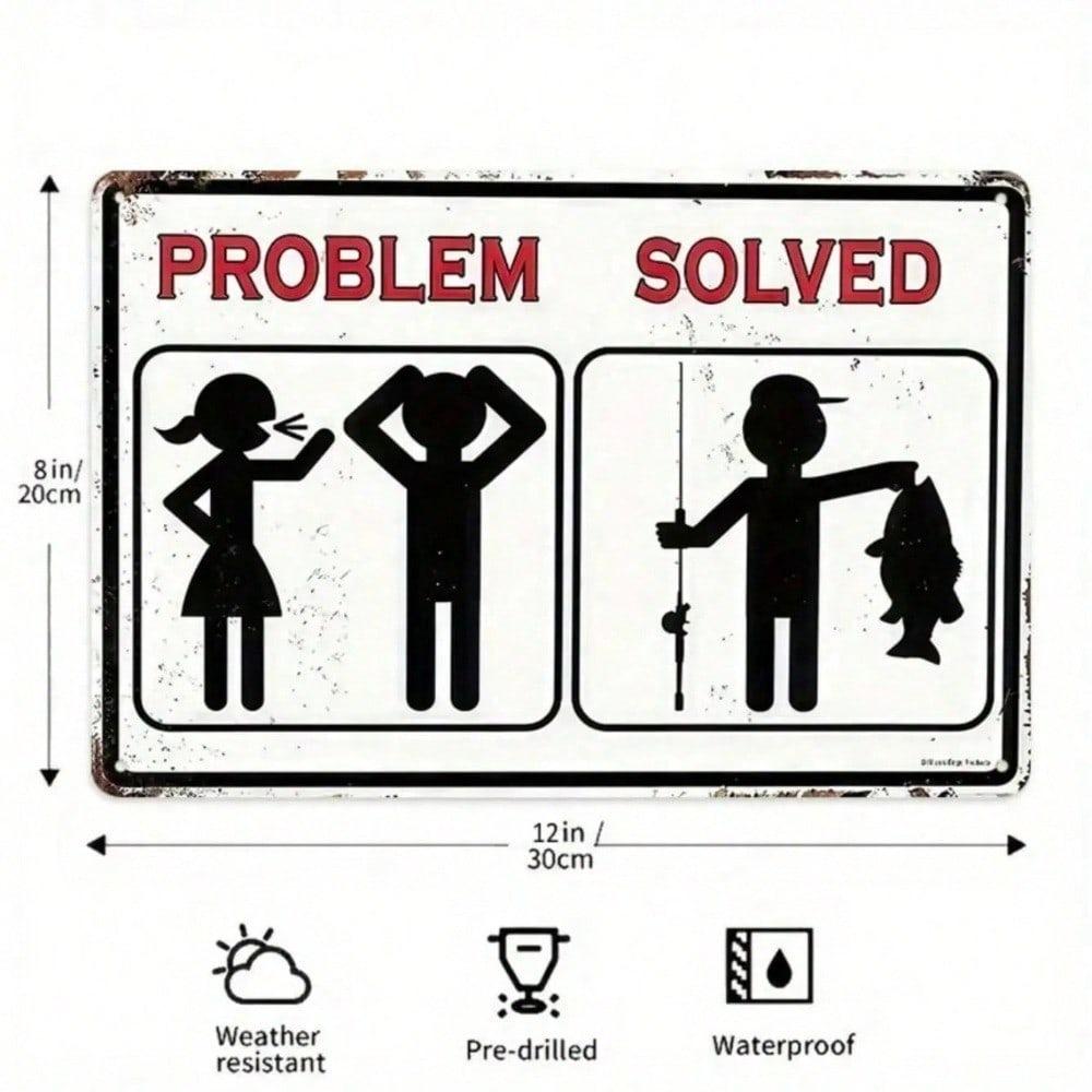 Funny Stick Figure Tin Sign 8x12 Inch Rustic Metal Wall Art Vintage Home Office Decor