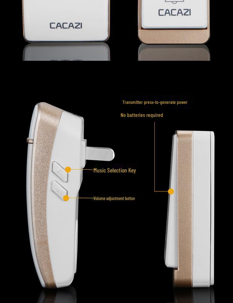 Wireless Self-Powered Doorbell | Smart Long-Range Control | No Battery | Waterproof