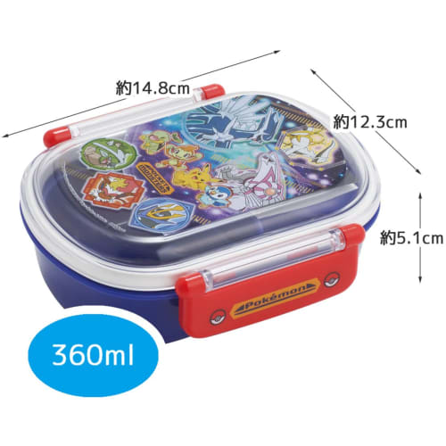 Skater Children's Antibacterial Lunch Box, Fluffy, 360ml, Pok?mon 22, Boys, Made in Japan, QAF2BAAG-A, Blue