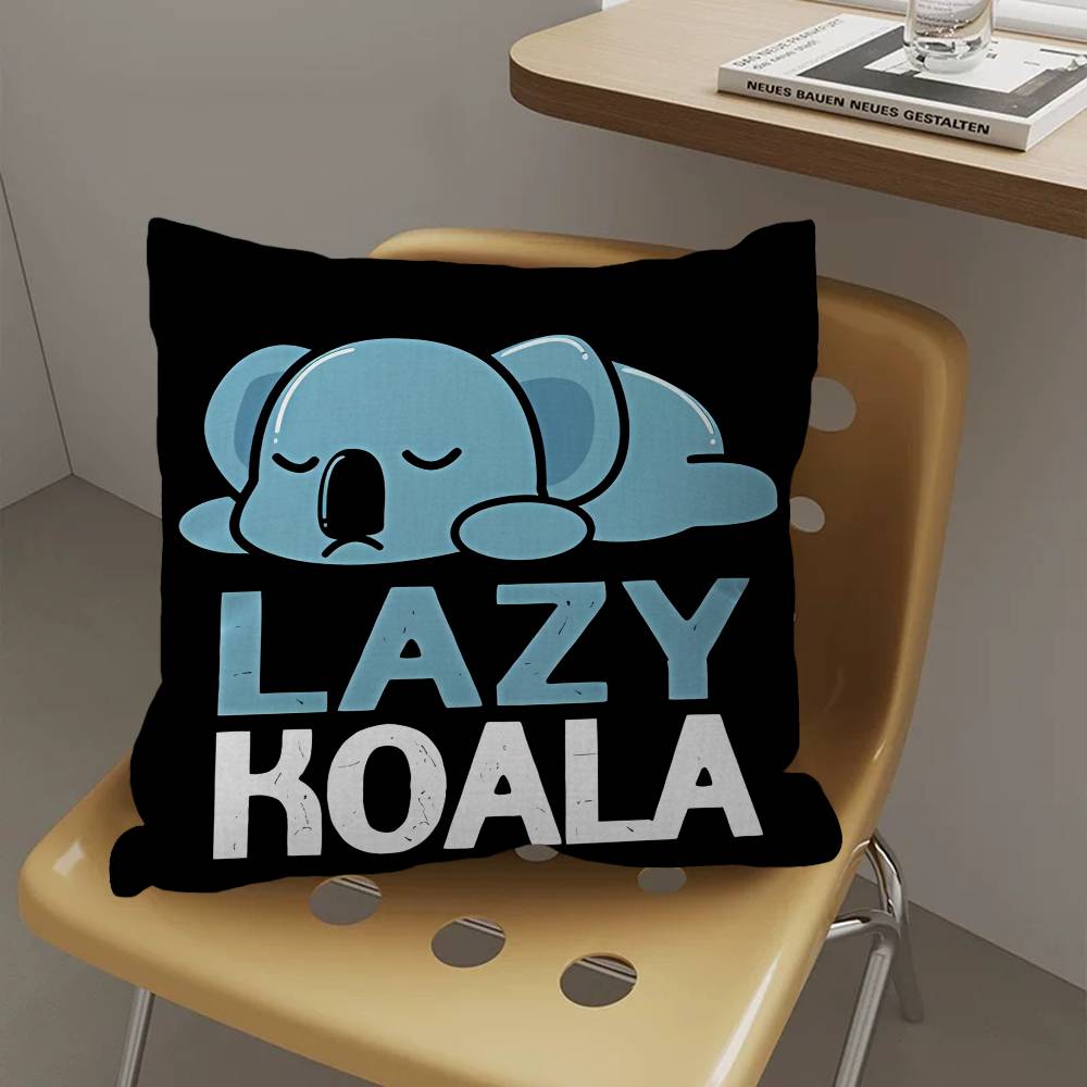 Cute Cartoon Koala Cushion Cover Inches Farmhouse Decor Home Throw Pillow Covers for Couch Decorations